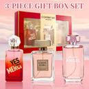 3-Piece Set, Women's Eau De Parfuma Spray Gift Box, Long Lasting Fragrance, 3 Different Flavor, Perfect for Holiday Gifts, Dating, Daily Life, Parties, 3.4fl.oz/bottle