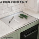 XXL 304 Stainless Steel Cutting Board  Anti-Slip & Mildew-Proof! No More Moldy Wooden Boards | Heavy-Duty & Food-Safe, Easy to Clean – Chop Meat, Knead Dough, Bake Prep All-in-One | Must-Have for Home