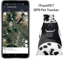 Collar Rechargeable Portable GPS Tracking Devices for Pets GSM Locator Size:XS