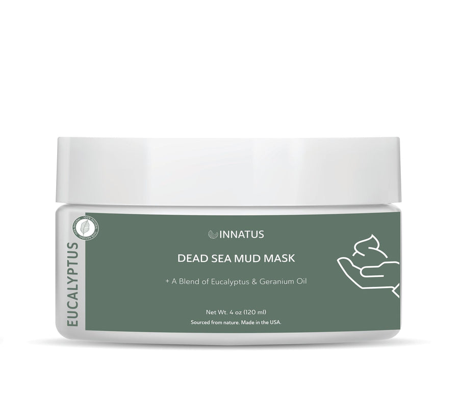 Dead Sea Mud Mask with Eucalyptus Oil – 4oz Detoxifying & Purifying Face Mask – Infused with Rosemary, Peppermint & Spearmint Oils for Acne Control & Skin Refreshment  
