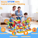 141 PCS klick Rail Electric Train Set with Racer 3D Train, Cube Track Car, STEM Educational Toy for Kids Flexible Race Track for Boys & Girls