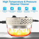 2500W Handheld High Temperature and Pressure Steamer Cleaner with 1400ML Tank 9 Accessories 6 Steam Levels for Dirt Grease Grout Tile Floor Couch Car