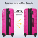 3 Piece Luggage Set Hardside Spinner Suitcase with TSA Lock 20" 24" 28" Available