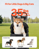 Pet Stroller -  35 lbs Weight Capacity, Foldable Dog Stroller Cart, 4 Wheels Cats Pram with Detachable Carrier & Mesh Windows, Portable Animal Carrier with Brake for Small to Medium Pets