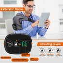 Cordless Shoulder Heating Pad Rechargeable Heated Shoulder Wrap Massager Shoulder Brace Supports with 3 Heating Levels 3 Vibration Modes for Left Right Shoulder