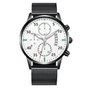 Luminous Calendar Dial Three Eyes And Six Needles Calendar Watch Men
