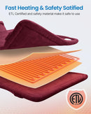 King Size Heating Pad for Back, Mothers Day Gifts for Mom Wife & Birthday Gifts for Men, FSA Eligible, 24"x37" XL Large Weighted Electric Heat Pad for Neck and Shoulders, ETL Certified, Gray