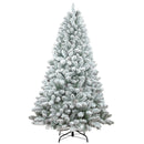 5ft Pvc Mixed Flocked Small XmasTree Pine Cone Hinged Automatic christmas Tree Artificial