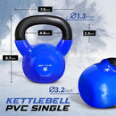 Kettlebell, 5-100 LB Vinyl Coated Cast Iron Strength Training Kettlebells for Home Gym Exercises, Fitness, Full Body Workout Equipment, Push Ups, and Grip Strength