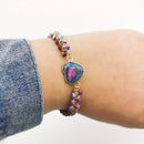 Hot Selling Bracelet Cross-border Goods Source Red Imperial Stone Bracelet Peach Heart Love Hand String Braided Bracelet