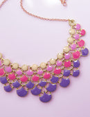 Jane Stone Fashion Statement Collar Necklace Vintage Openwork Bib Costume Jewelry