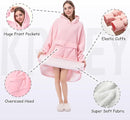Krifey Wearable Blanket Hoodie, Oversized Sherpa Hooded as Birthday Gifts Christmas Gifts for Mom Women Girlfriend Men, Cozy Sweatshirt with Giant Pocket