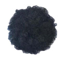Afro Puff Drawstring Hair Bun Extension Short Synthetic Ponytail Clip On Kinky Drawstring Curly Hair Piece,Black