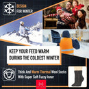 6 Pairs Women's Wool Thermal Boot Socks (EU 9-11) - Heavy-Duty Winter Warmth, BS4745 2.4 Tog Rating, Multi-Color (Pink/ Grey/ Blue/ Green/ Black)