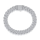 Light of Faith - A fashionable jewelry bracelet and bracelet for men, set with Moissanite S925 sterling silver and Platinum-plated diamond