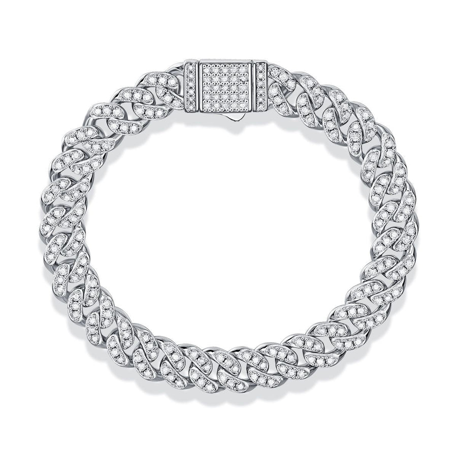 Light of Faith - A fashionable jewelry bracelet and bracelet for men, set with Moissanite S925 sterling silver and Platinum-plated diamond