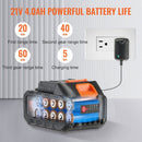 Cordless Pressure Washer, 652-PSI 1.1 GPM Portable Power Cleaner, Handheld High-Pressure Car Washer Gun with 4.0Ah Battery, Charger, 6-in-1 Nozzle, for Home/Floor Cleaning & Watering