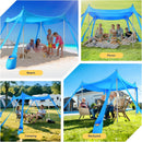 Let's go to the Beach - Portable Beach Tent Sun Shelter UPF 50+, Perfect 10x10 FT Pop-Up Canopy for Outdoor Fun