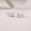 Waves-Set with Moissanite 0.3 carats S925 sterling silver and platinum-plated stud earrings fashion fashion jewelry silver jewelry