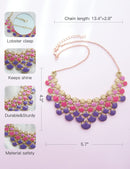 Jane Stone Fashion Statement Collar Necklace Vintage Openwork Bib Costume Jewelry
