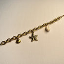 18K Gold-Plated Sea Charm Bracelet – Stainless Steel Coastal Jewelry Collection