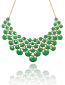 Jane Stone Fashion Statement Collar Necklace Vintage Openwork Bib Costume Jewelry