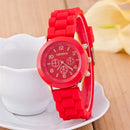 Luxury Fashion Women Watches Ultra-thin Quartz Watch Ladies Clock Red Silicone Wristwatch relogio feminino