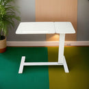 Overbed Bedside Desk Mobile Rolling Laptop Stand Tilting Overbed Table with Wheels Height Adjustable Tray Table for Laptop Bed Sofa Side Table ,Bedside Table(WHITE)