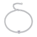 Breakthrough - A fashionable jewelry bracelet set with Moissanite S925 sterling silver and platinum-plated diamonds, a luxurious silver accessory