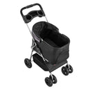 Pet Stroller -  35 lbs Weight Capacity, Foldable Dog Stroller Cart, 4 Wheels Cats Pram with Detachable Carrier & Mesh Windows, Portable Animal Carrier with Brake for Small to Medium Pets
