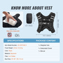 Weighted Vest, 20 lbs Weight Vest with Reflective Stripe, Adjustable Buckle Body Weight Vest for Men Women, Workout Equipment for Strength Training, Running, Jogging, Fitness, and Weight Loss