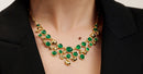 Jane Stone Fashion Statement Collar Necklace Vintage Openwork Bib Costume Jewelry