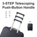 BLUE 3-Piece Premium ABS Luggage Set-20", 24", and 28" Suitcases with Multi-Position Handle, Silent Spinner Wheels, and TSA-Approved Lock-Durable, Stylish, and Spacious Travel Gear