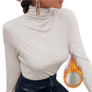Spring Autumn Turtleneck T-shirt Women All-Match Top Shirt Soft Comfortable Inner Top Casual Long Sleeve T-shirt Office Wear