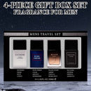 4-Piece Set, Men's Eau De Toilette Spray Gift Box, Long Lasting Fragrance, 4 Different Flavor, Perfect For Holiday Gifts, Dating, Daily Life, Parties, 1.02 Fl Oz/bottle