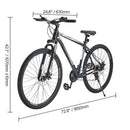 Mountain Bike, 29 inch MTB Bicycle with Front Suspension, 21 Speeds SHIMANO Twist Shifting, Comfort Saddle, Dual Disc Brakes, Aluminum Alloy Frame, Adult Sport Cycling Bicycle Trail Snow