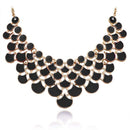 Jane Stone Fashion Statement Collar Necklace Vintage Openwork Bib Costume Jewelry