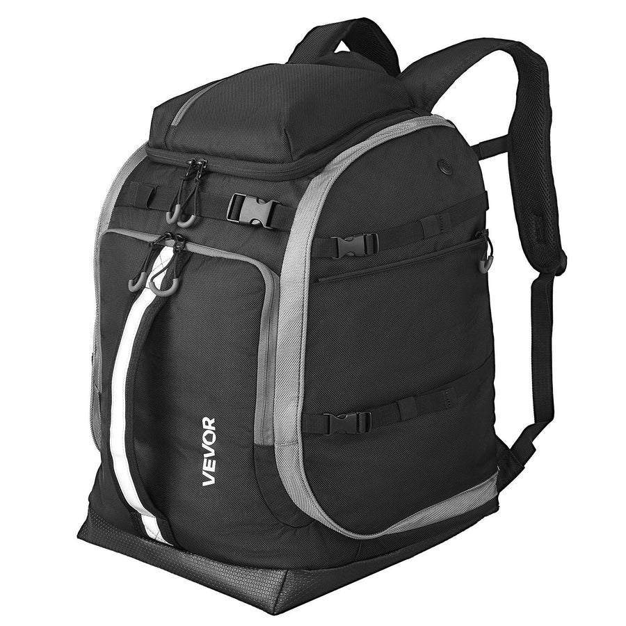 Ski Boot Bag Snowboard Boots Travel Backpack 55L Waterproof Oxford Black