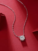 My Heart Will Last Forever - A fashionable and trendy jewelry necklace pendant set with 1-carat and 2-carat Moissanite S925 sterling silver