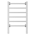 Electric Heated Towel Rack for Bathroom, Wall Mounted Towel Warmer, 6 Stainless Steel Bars Drying Rack