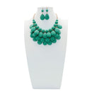 Jane Stone Fashion Statement Collar Necklace Vintage Openwork Bib Costume Jewelry