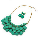 Jane Stone Fashion Statement Collar Necklace Vintage Openwork Bib Costume Jewelry