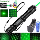 Green Laser Pointer Pen Astronomy Star Visible Beam Lazer+Battery+Charger