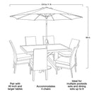 9' Red Crank Lift and 3 Position Tilt Patio Umbrella