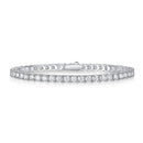 One-of-a-kind - A fashionable bracelet and bracelet jewelry set with 0.1-carat Moissan diamonds, S925 sterling silver and platinum-plated diamonds