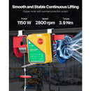 Electric Hoist, 1320 lbs Lifting Capacity, 1150W 110V Electric Steel Wire Winch with Wireless Remote Control, 40ft Single Cable Lifting Height & Pure Copper Motor, for Garage Warehouse Factory