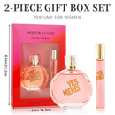 2-Piece Set, Women's Eau De Parfuma Gift Box, Long Lasting Fragrance, Notes Of Watermelon, Pear, Tea, Acai Berry Flavor, For Holiday Gifts, Dating, Daily Life, 1.7 Fl Oz Perfume, 0.34 Fl Oz Perfume