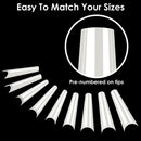 500Pcs False Nail Tips C Curve Half Cover French Nails Extra Long Fake Finger Nails For Nail Art Salons Home DIY 10 Sizes