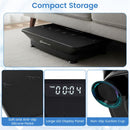 Black Full Body Vibration Plate Exercise Machine, 10 Adjustable Speed Levels with Remote Control & Music Function, 440LBS Weight Capacity
