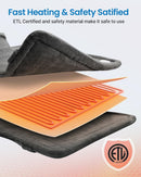 King Size Heating Pad for Back, Mothers Day Gifts for Mom Wife & Birthday Gifts for Men, FSA Eligible, 24"x37" XL Large Weighted Electric Heat Pad for Neck and Shoulders, ETL Certified, Gray